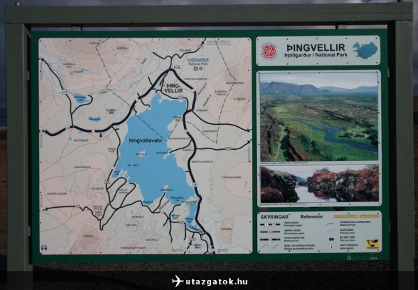 Thingvellir Nemzeti Park térképe