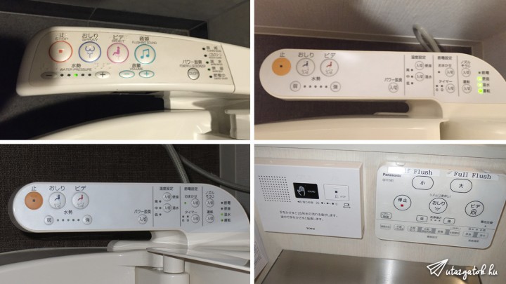 rengeteg gomb a japán wc ülőkén