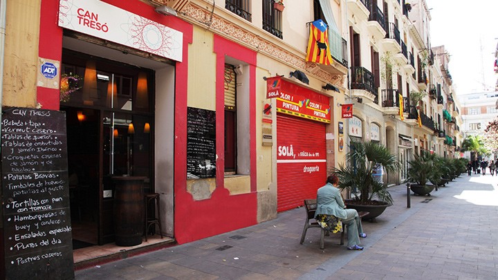 A Can Tresó étterem az utcáról