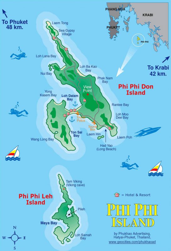 Phi-phi-szigetek térképe