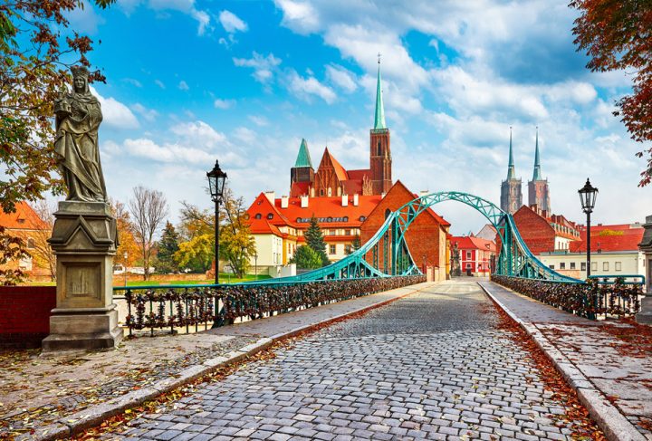 Wroclaw város egyik hídja